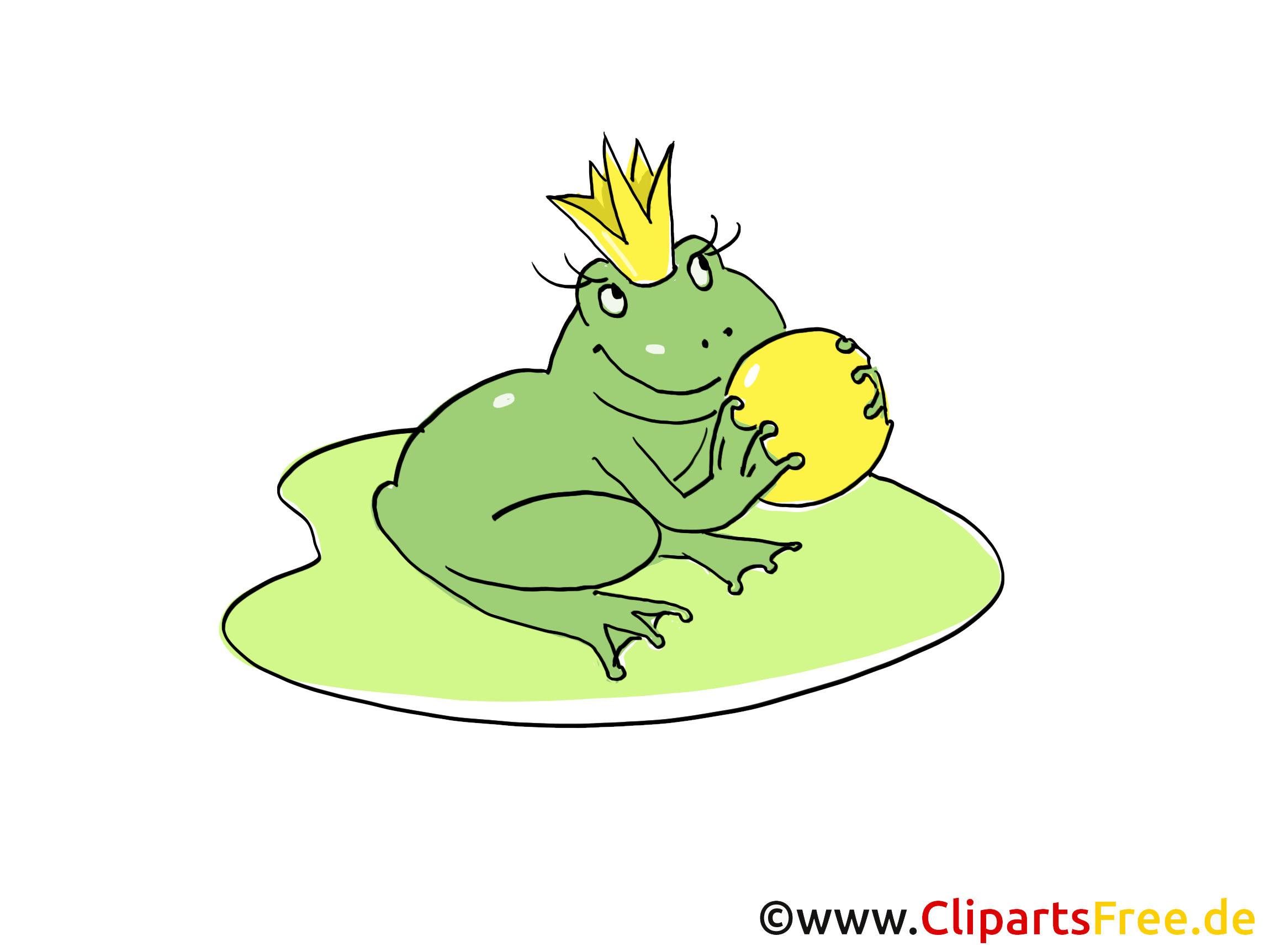 Froschkönig Märchen-Illustration, Bild, Clipart