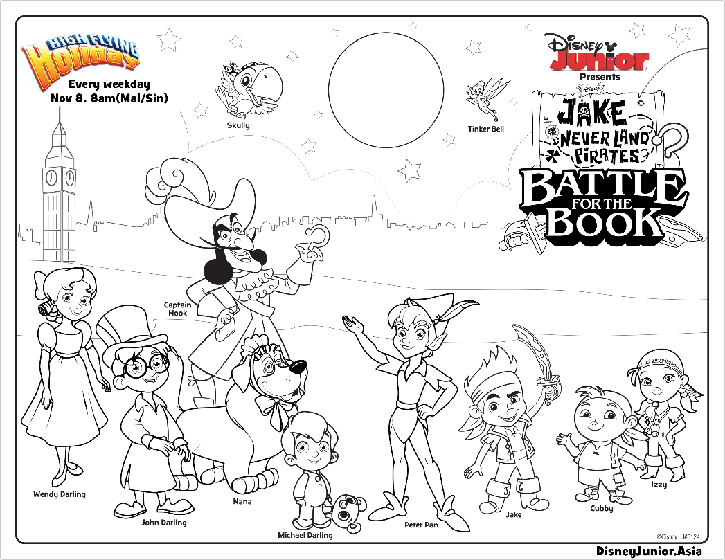 jake and the neverland pirates coloring page