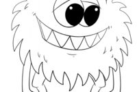 monster coloring page printable