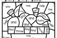 fall sight word coloring pages