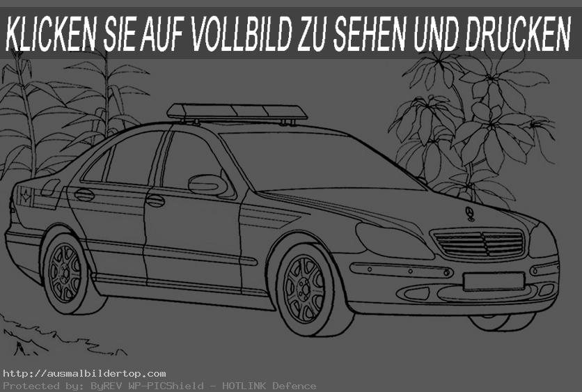 ausmalbilder polizeiautos