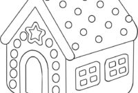 gingerbread house coloring page