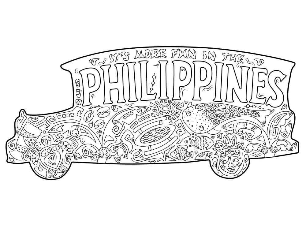 jeepney coloring page