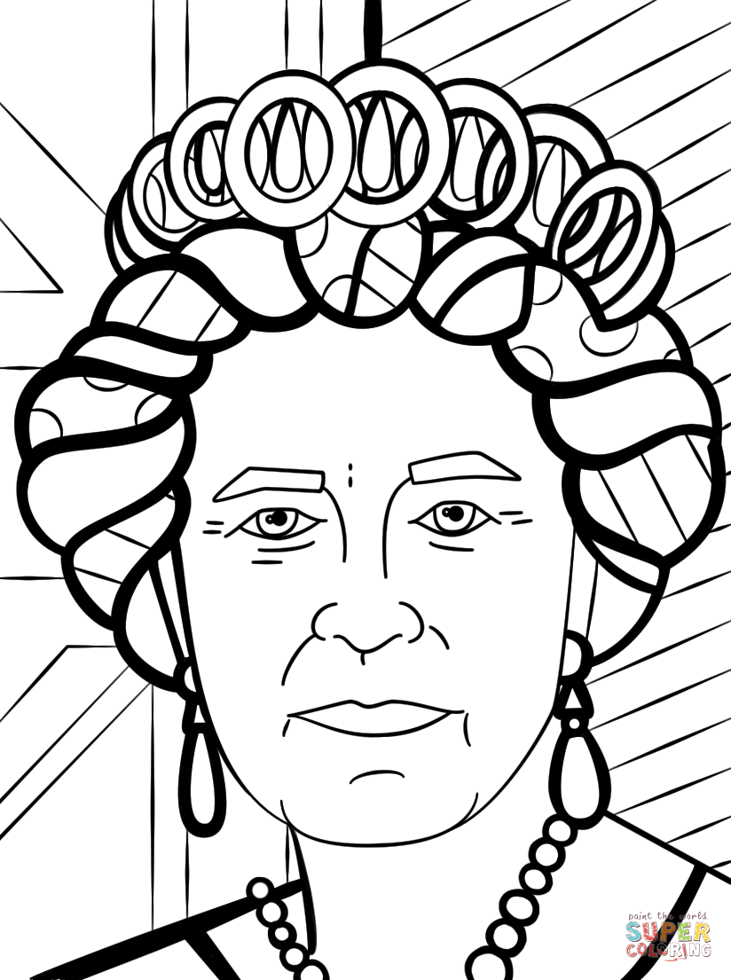 queen elizabeth coloring pages