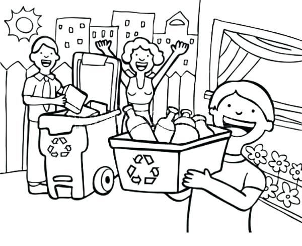 printable recycling coloring pages