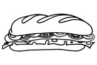 sandwich coloring pages