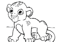 lion and cub coloring page