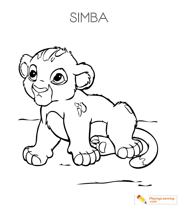 lion and cub coloring page