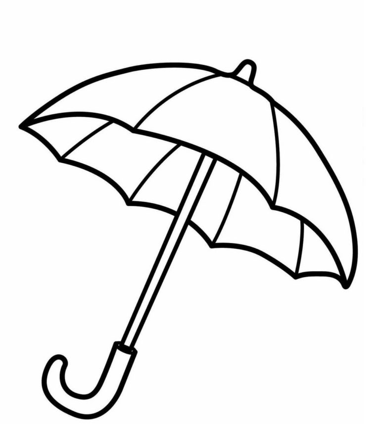 umbrella coloring page