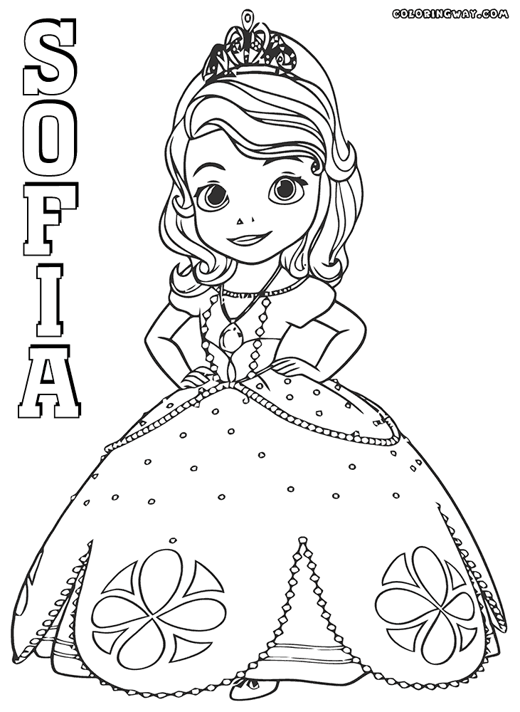 sofia the first coloring pages free