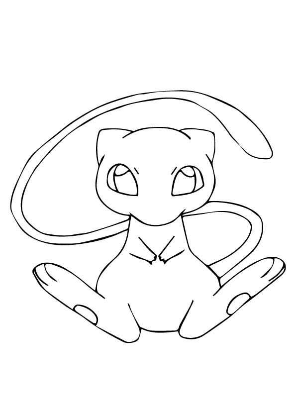 pokemon mew coloring page