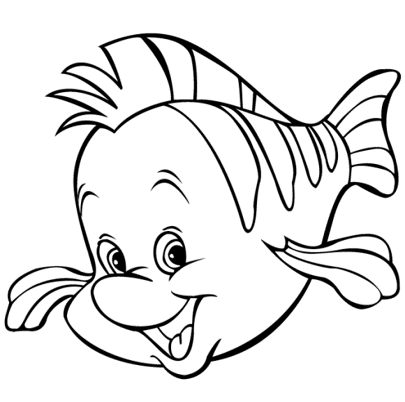 flounder coloring page