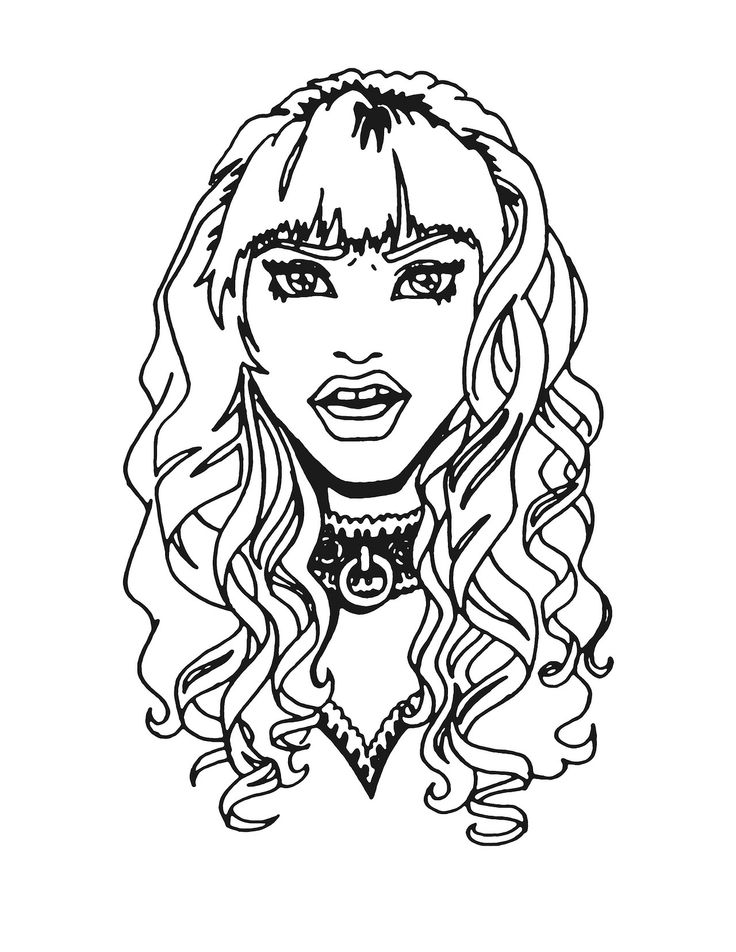 cute goth coloring pages