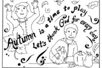 fall for jesus coloring page