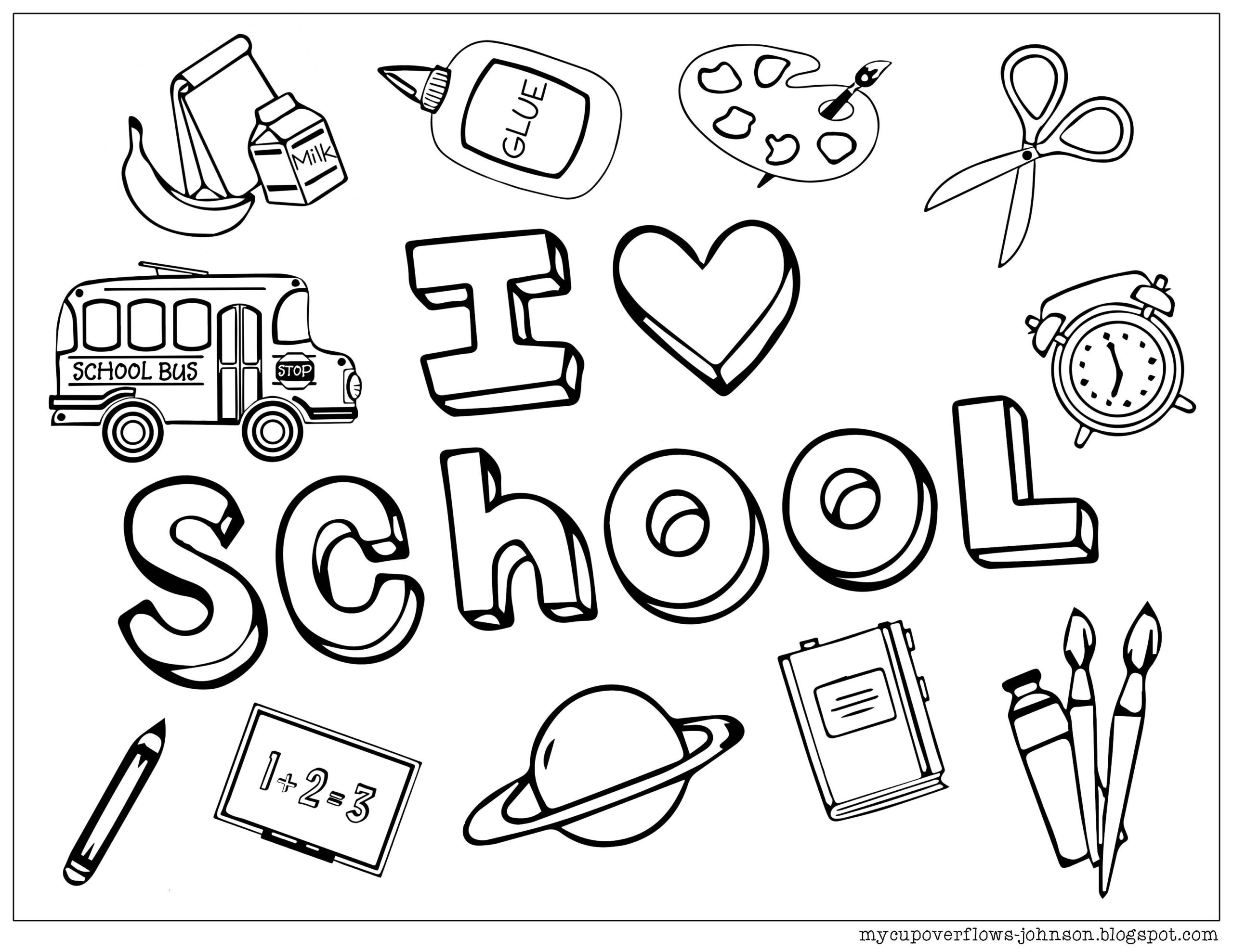 schools out coloring page