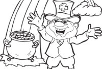 leprechaun face coloring page