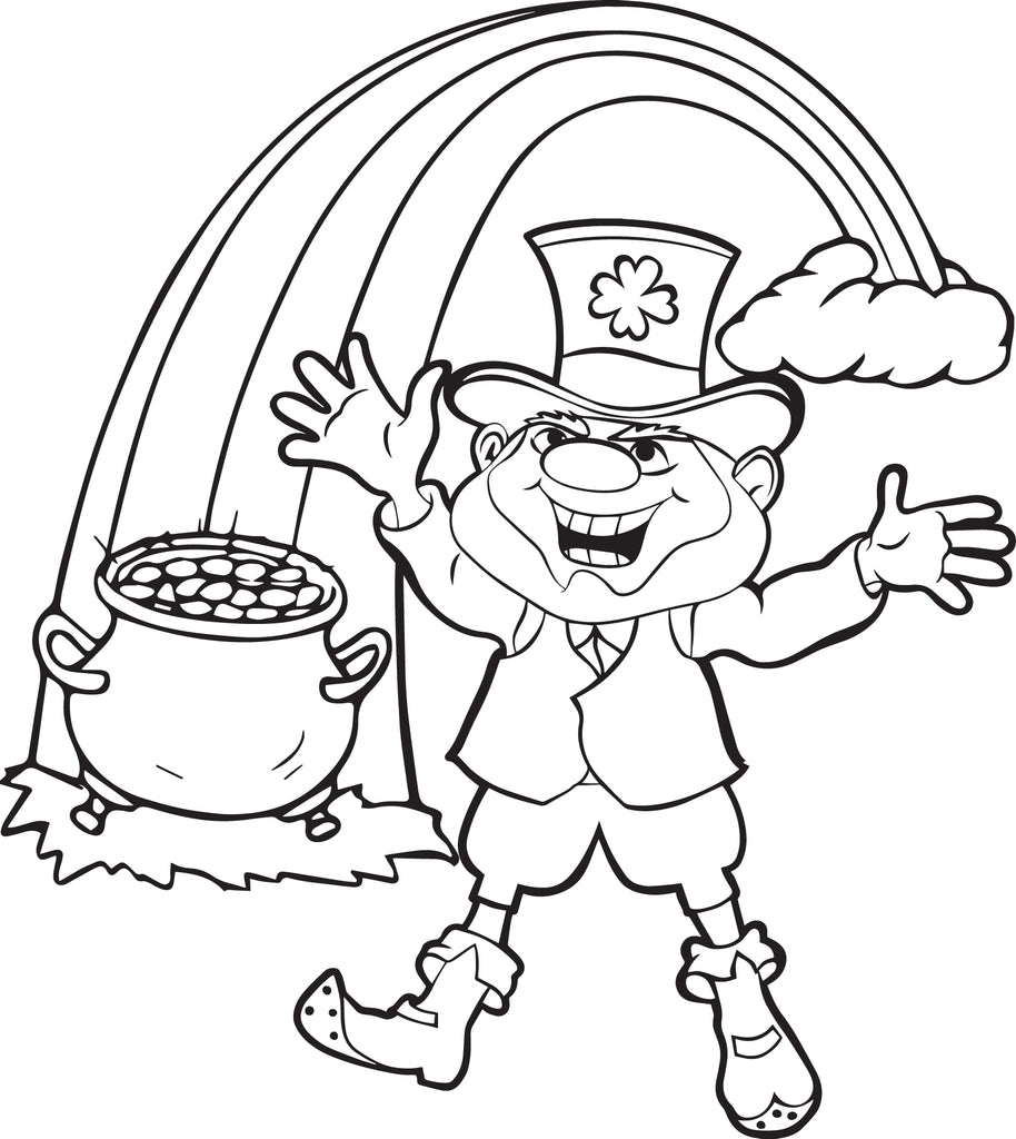 leprechaun face coloring page