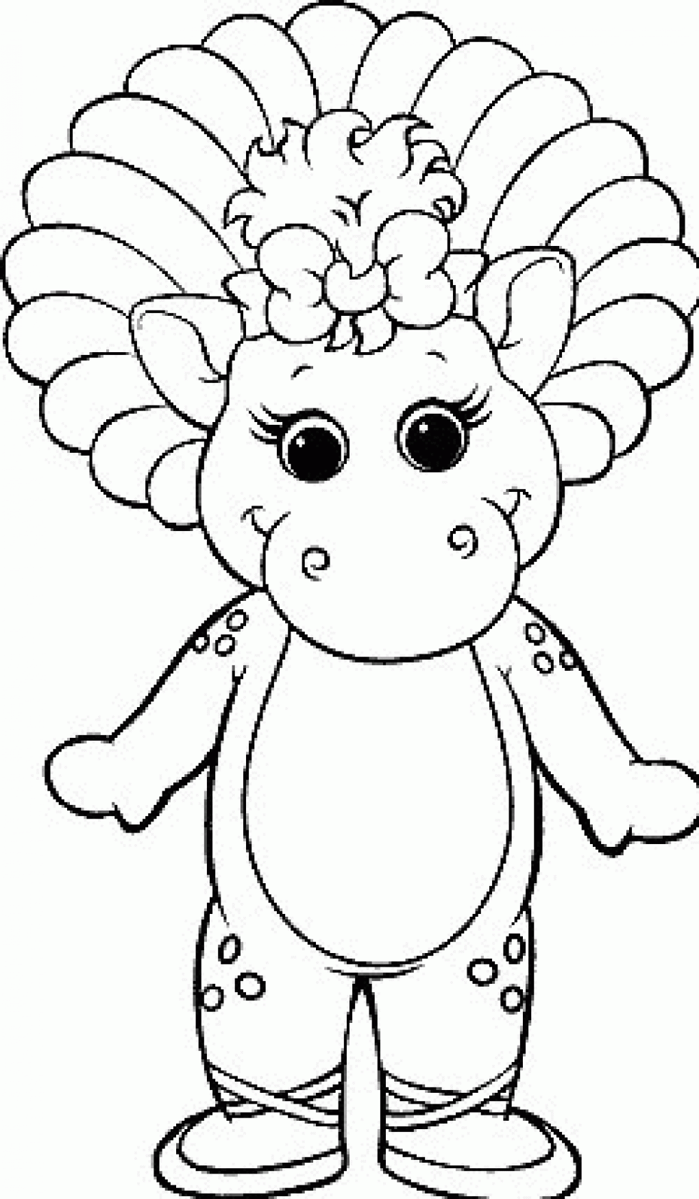 barney printable coloring pages