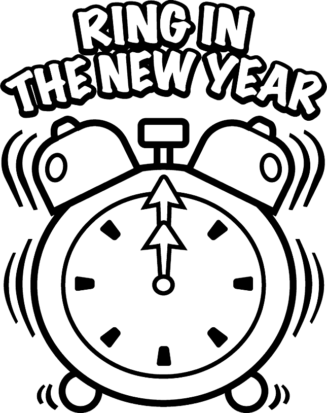 free new years eve coloring pages