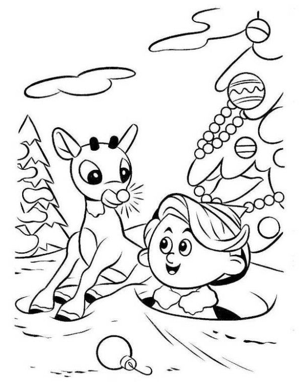 hermey the elf coloring page