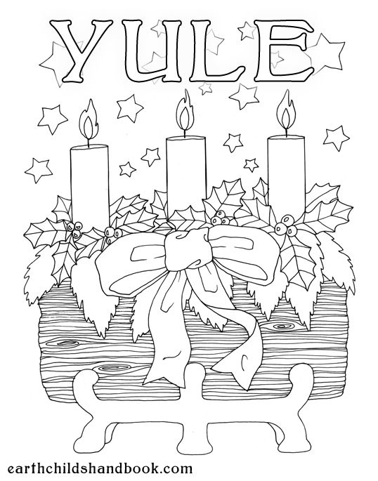 pagan yule coloring pages