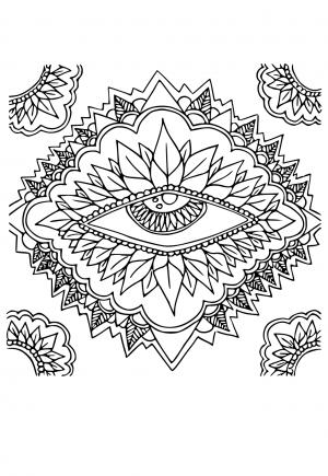 psychedelic mushroom coloring pages