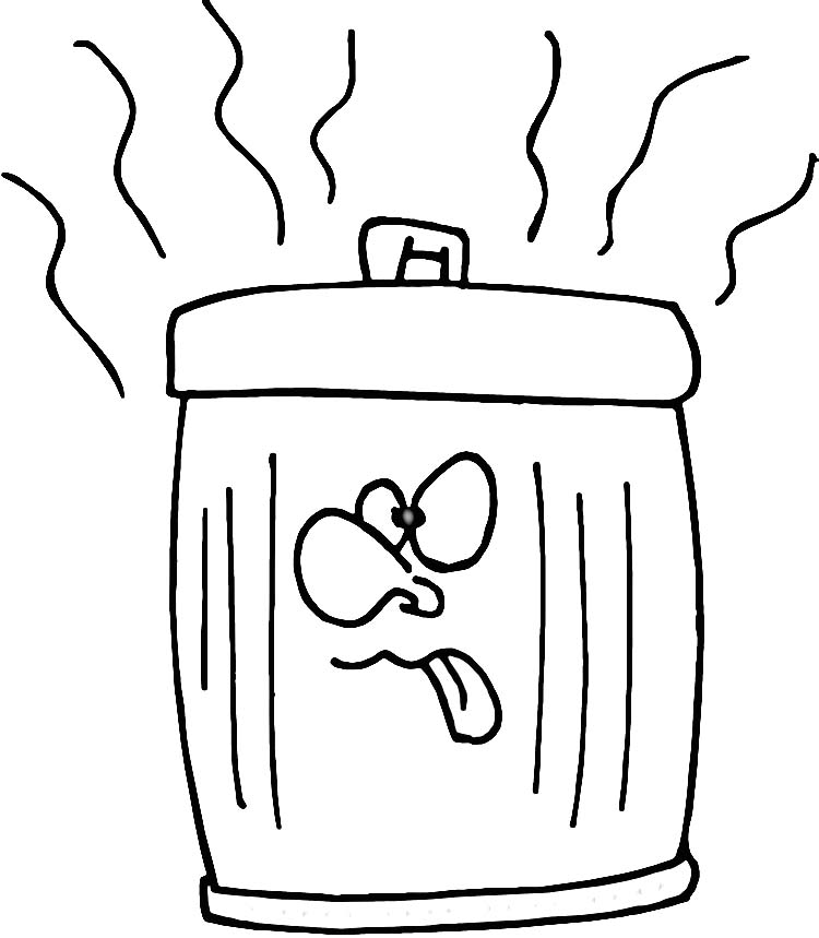 trash coloring pages