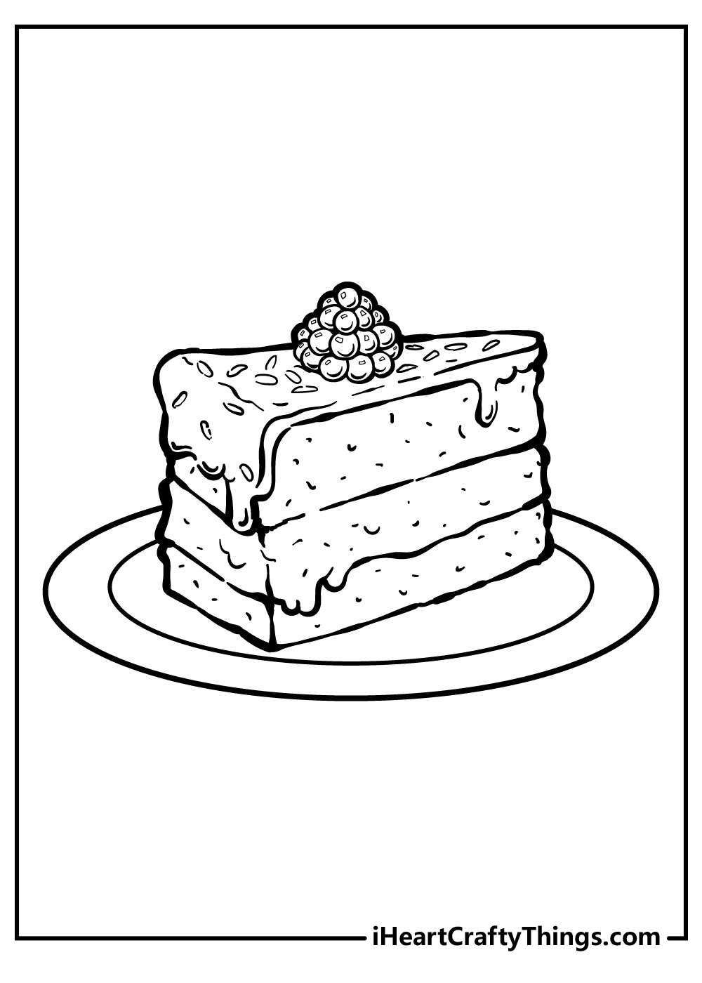 Cake Coloring Pages (Updated 2021)