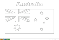 australian flag printable coloring page