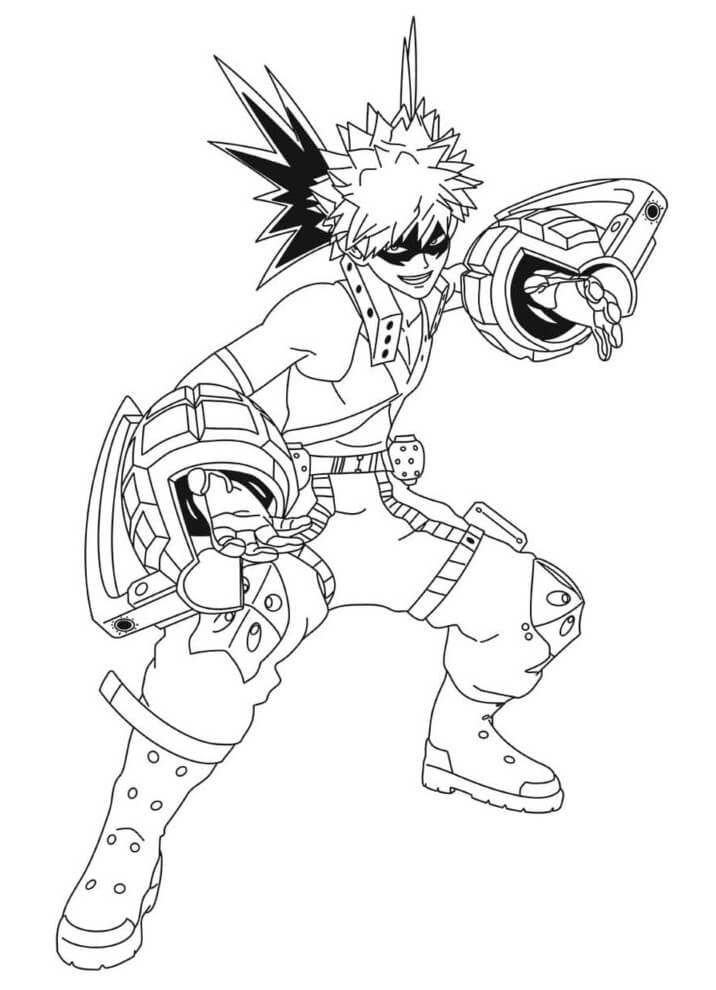 katsuki bakugou coloring pages