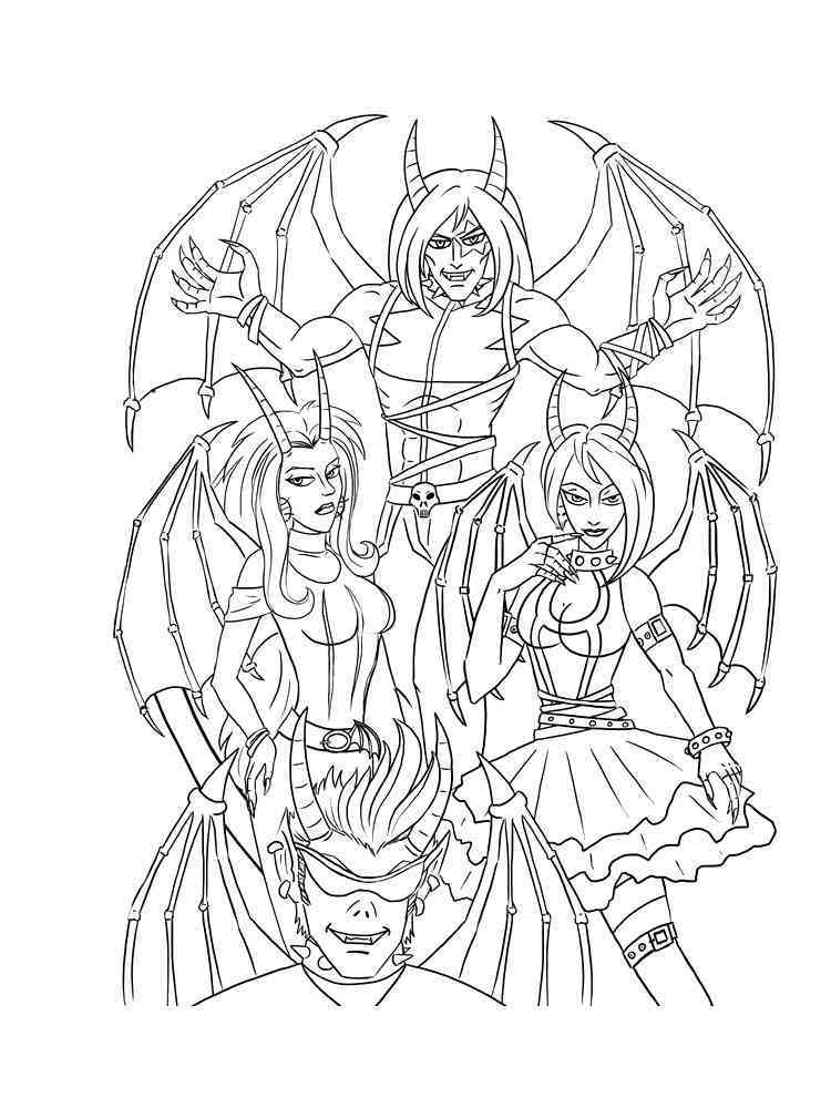 demons coloring pages