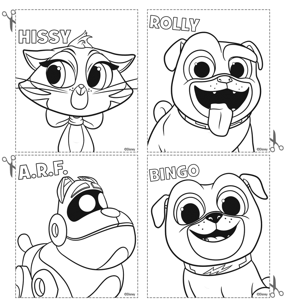 puppy dog pals coloring pages free