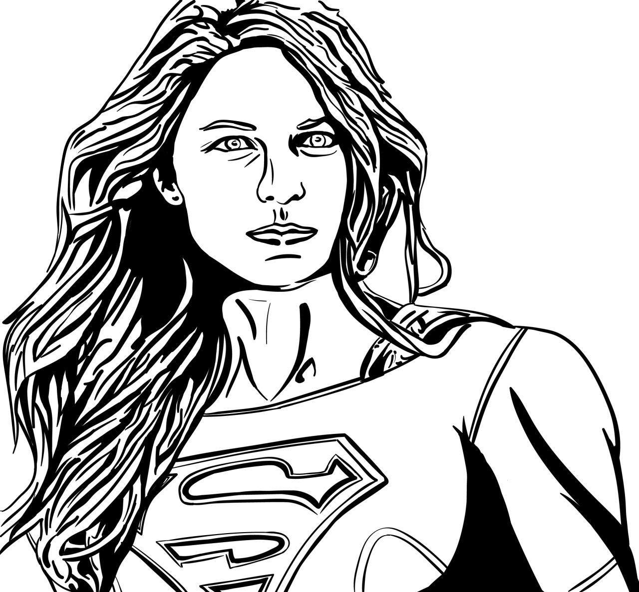 superwoman coloring page