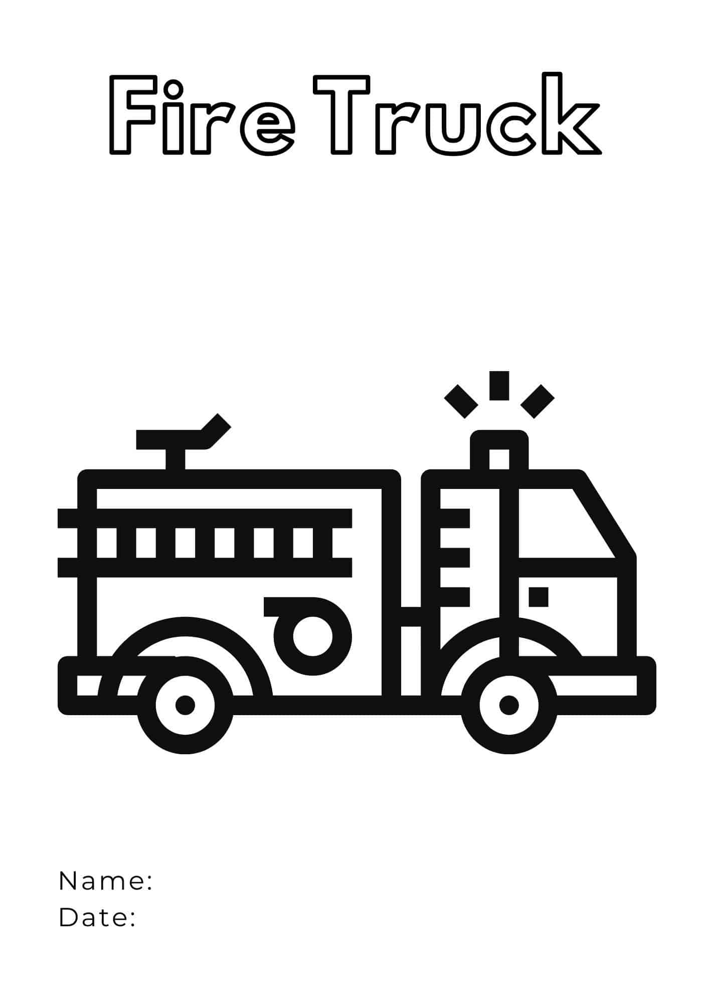 fire truck coloring pages pdf