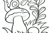 free mushroom coloring pages