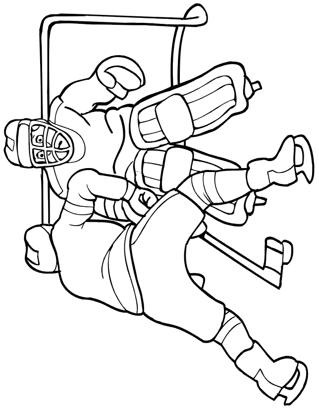 hockey goalie coloring page