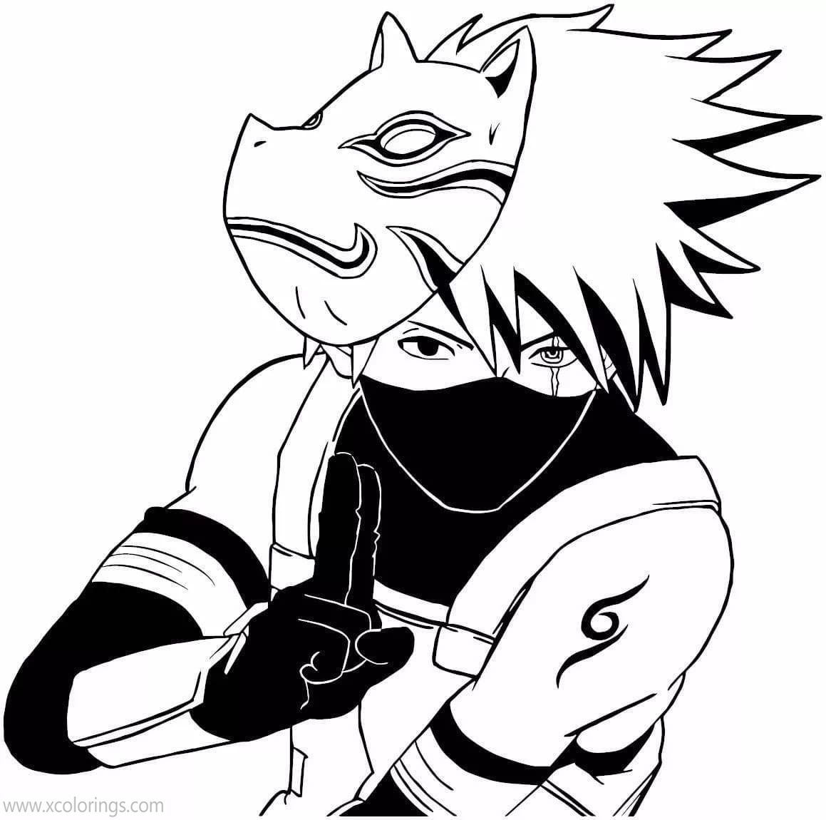 Kakashi Coloring Coloring Pages