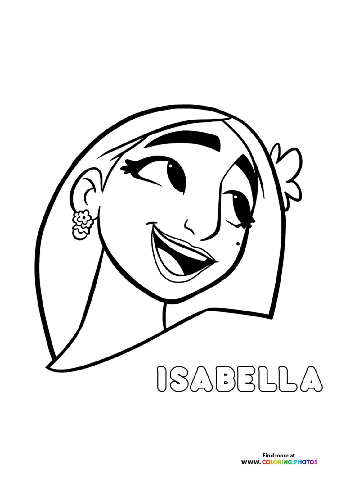 isabela coloring page encanto