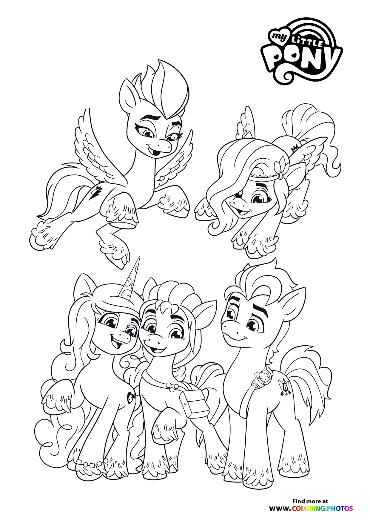 new generation my little pony coloring pages