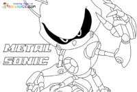 metal sonic coloring pages