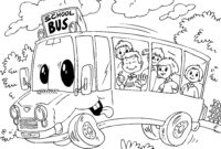 bus printable coloring pages