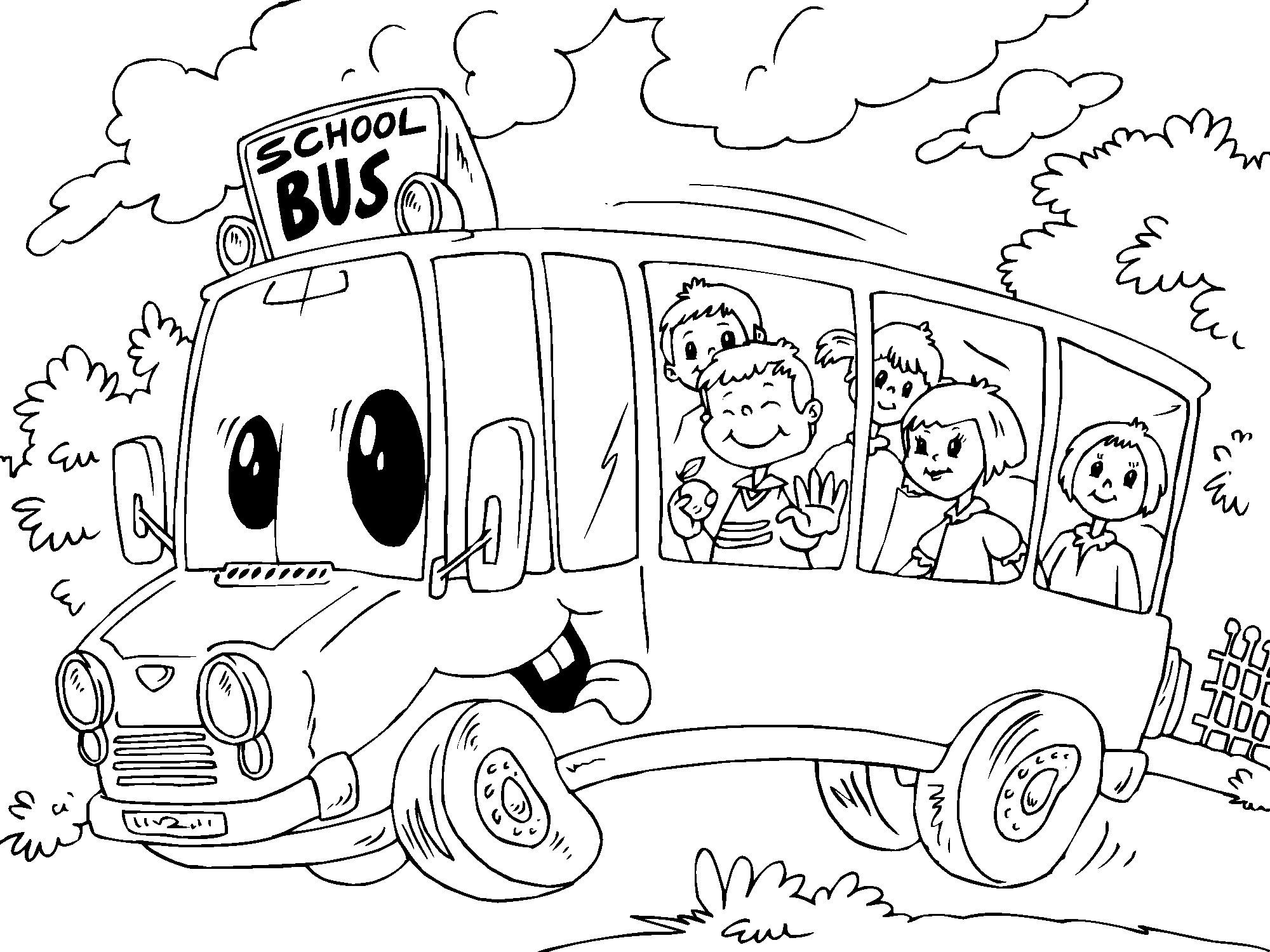 Bus Coloring Pages Printable