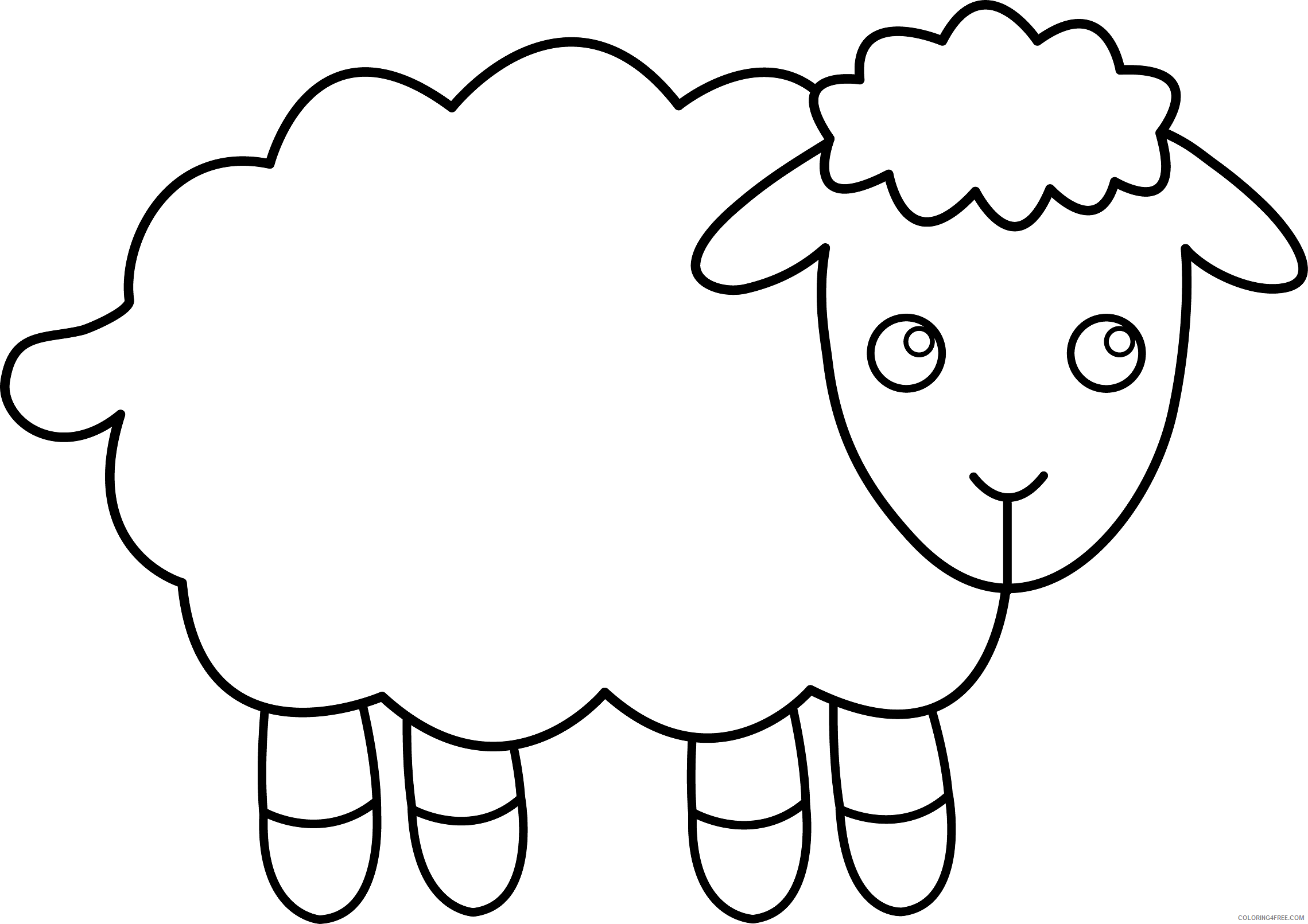 sheep coloring page free