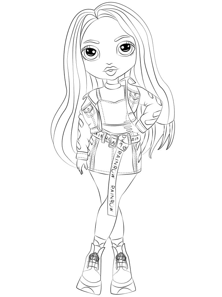 rainbow high coloring pages amaya