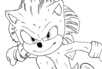 sonic 2 coloring page