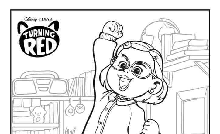 Free TURNING RED Coloring Pages and Activities