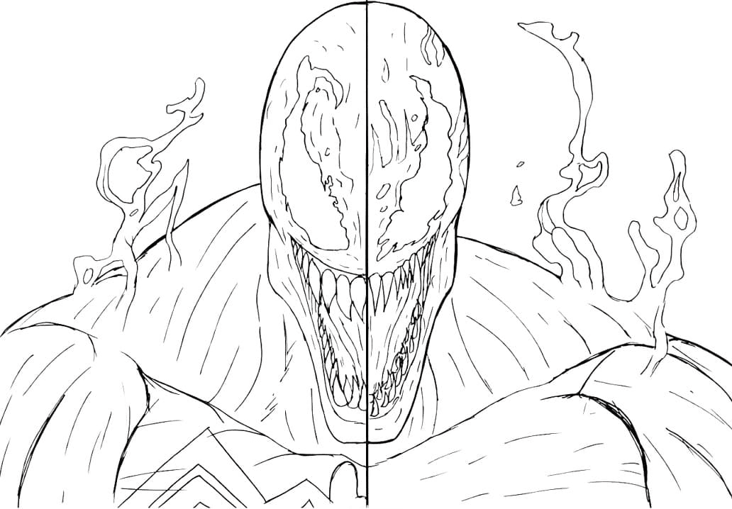 carnage vs venom coloring page free printable coloring pages for kids