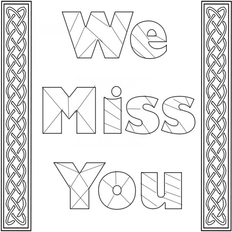 miss you coloring page