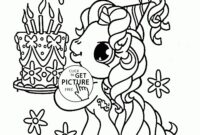 unicorn happy birthday coloring page