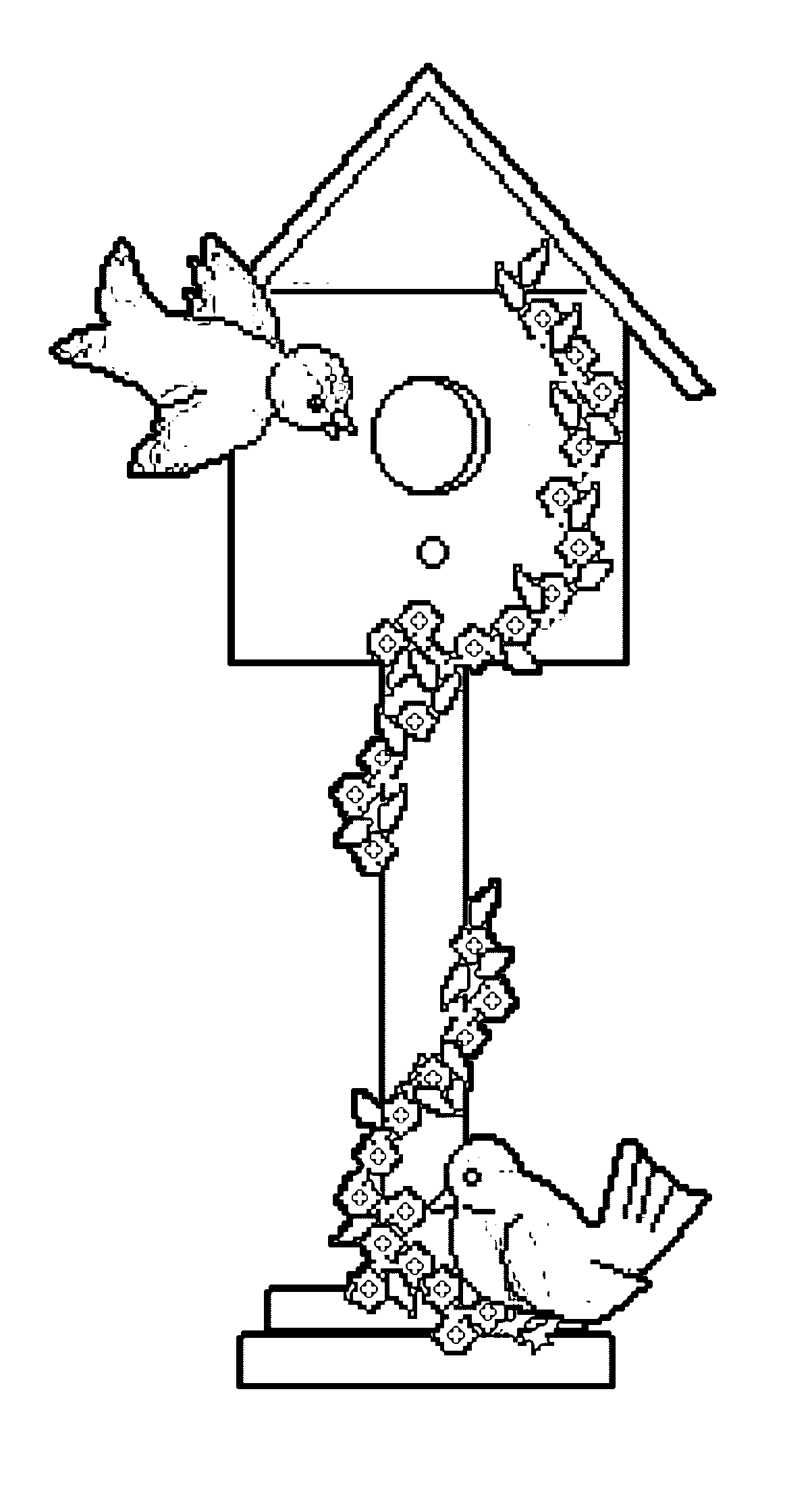 birdhouse coloring page